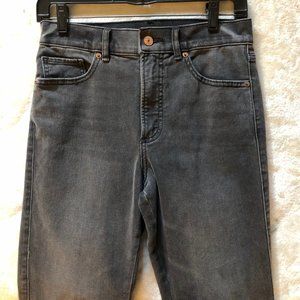Express Cropped Flared Grey Jeans Size 2